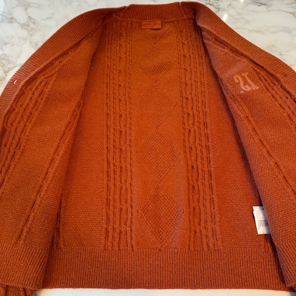 TAYLOR SWIFT CARDIGAN TLOAS The Life of a Showgirl Gold Orange Stars MD/LG NEW - Picture 6 of 15